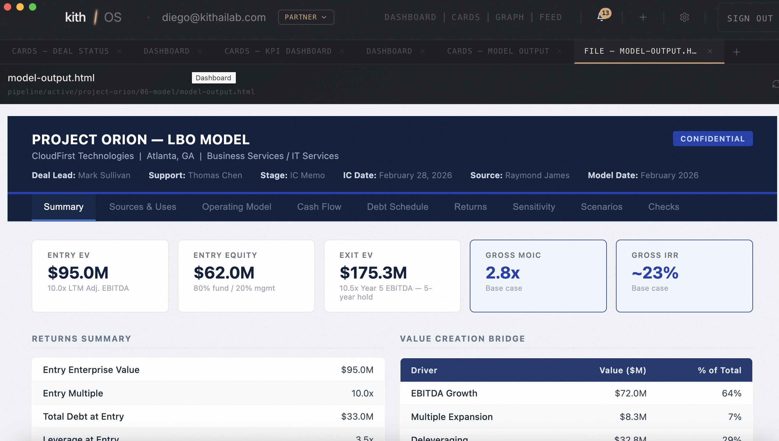 LBO Model — Project Orion